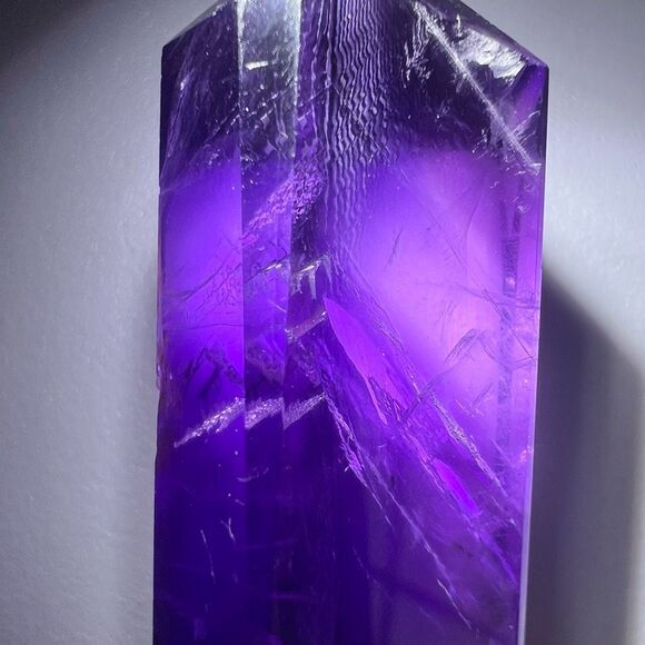 Amethyst Crystal Scepter Meditation Wand  with Unique Fingerprint Inclusions (4) - Picture 7 of 16